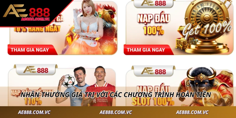Nhận thưởng giá trị với các chương trình hoàn tiền