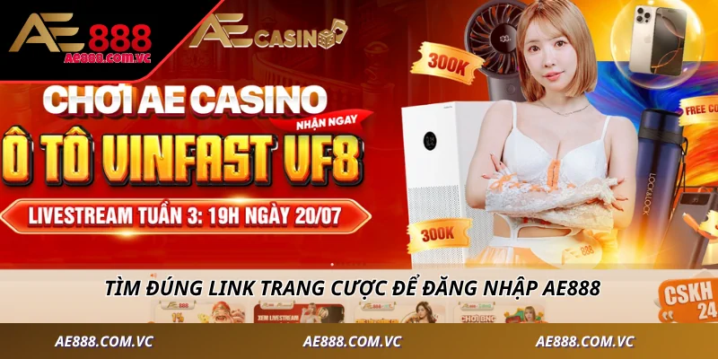 Tìm đúng link trang cược để đăng nhập AE888