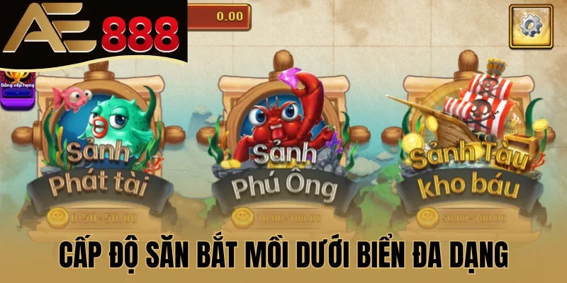 Cấp độ săn bắt mồi dưới biển đa dạng