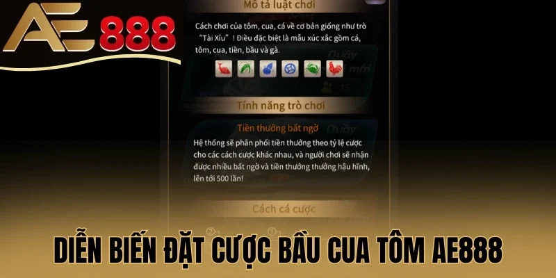 Diễn biến đặt cược Bầu Cua Tôm AE888