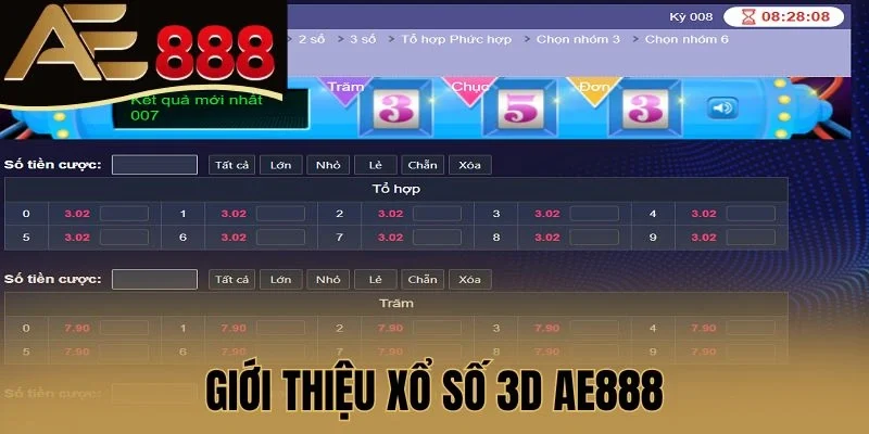 Giới thiệu Xổ số 3D AE888