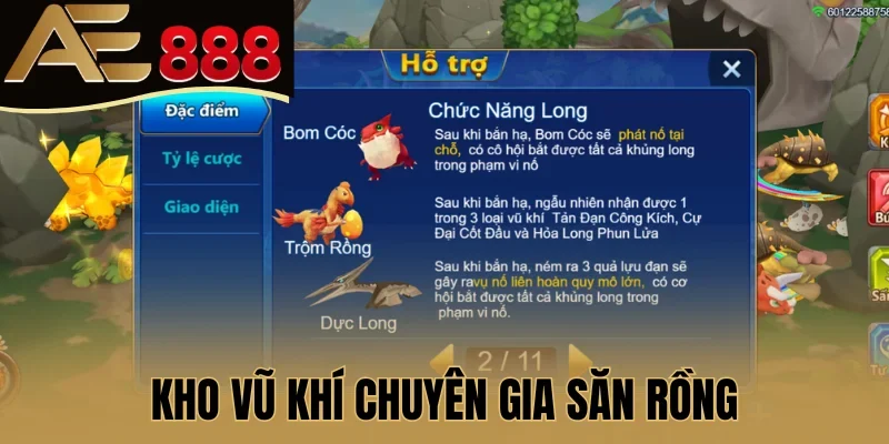 Kho vũ khí Chuyên Gia Săn Rồng