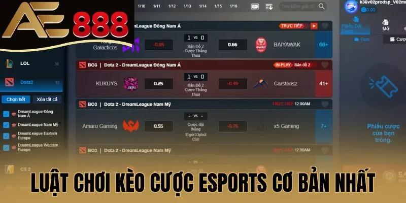 Luật chơi kèo cược Esports đơn giản nhất