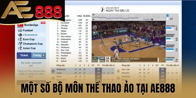 Một số bộ môn thể thao ảo tại AE888